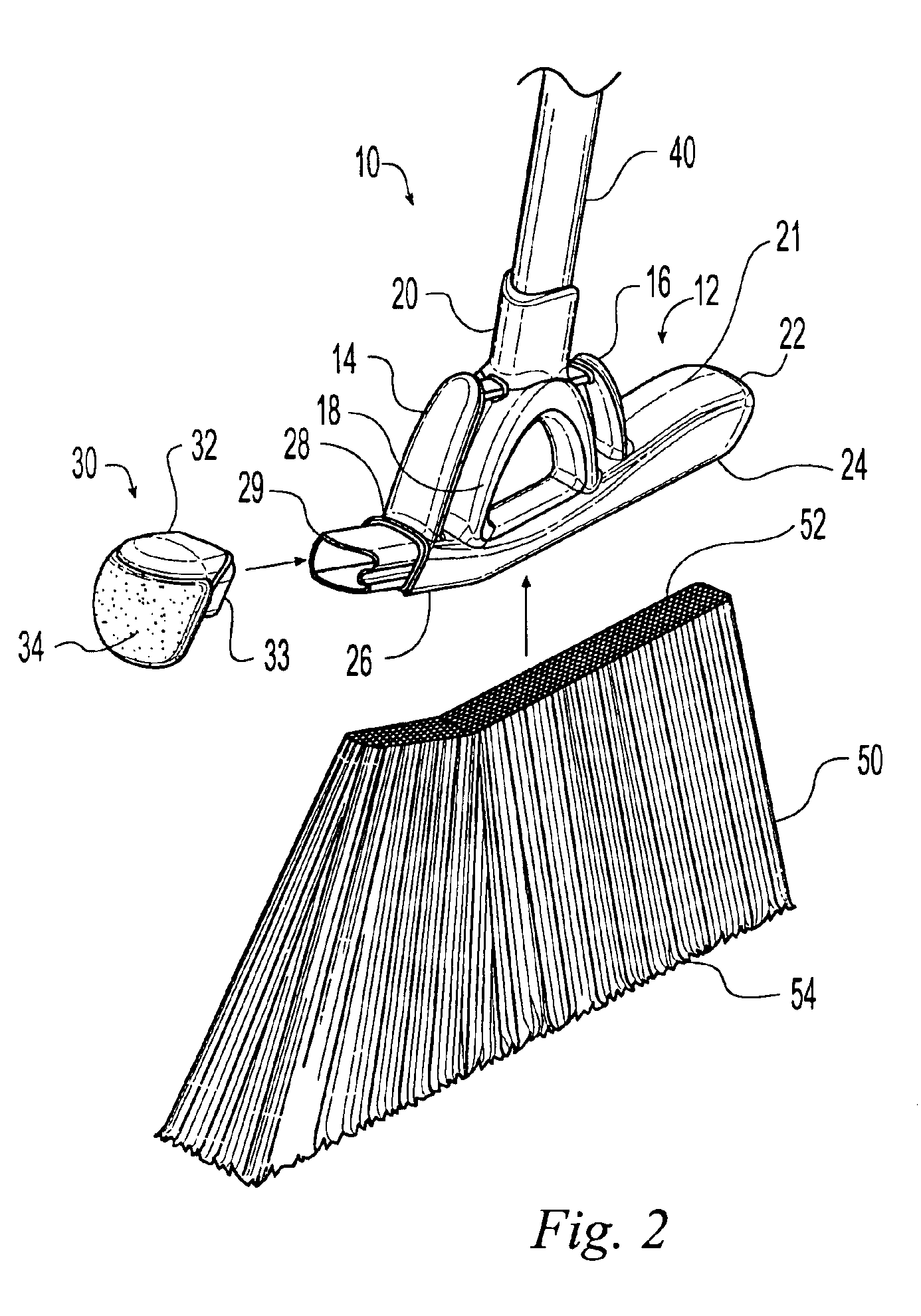 Broom with scuff remover