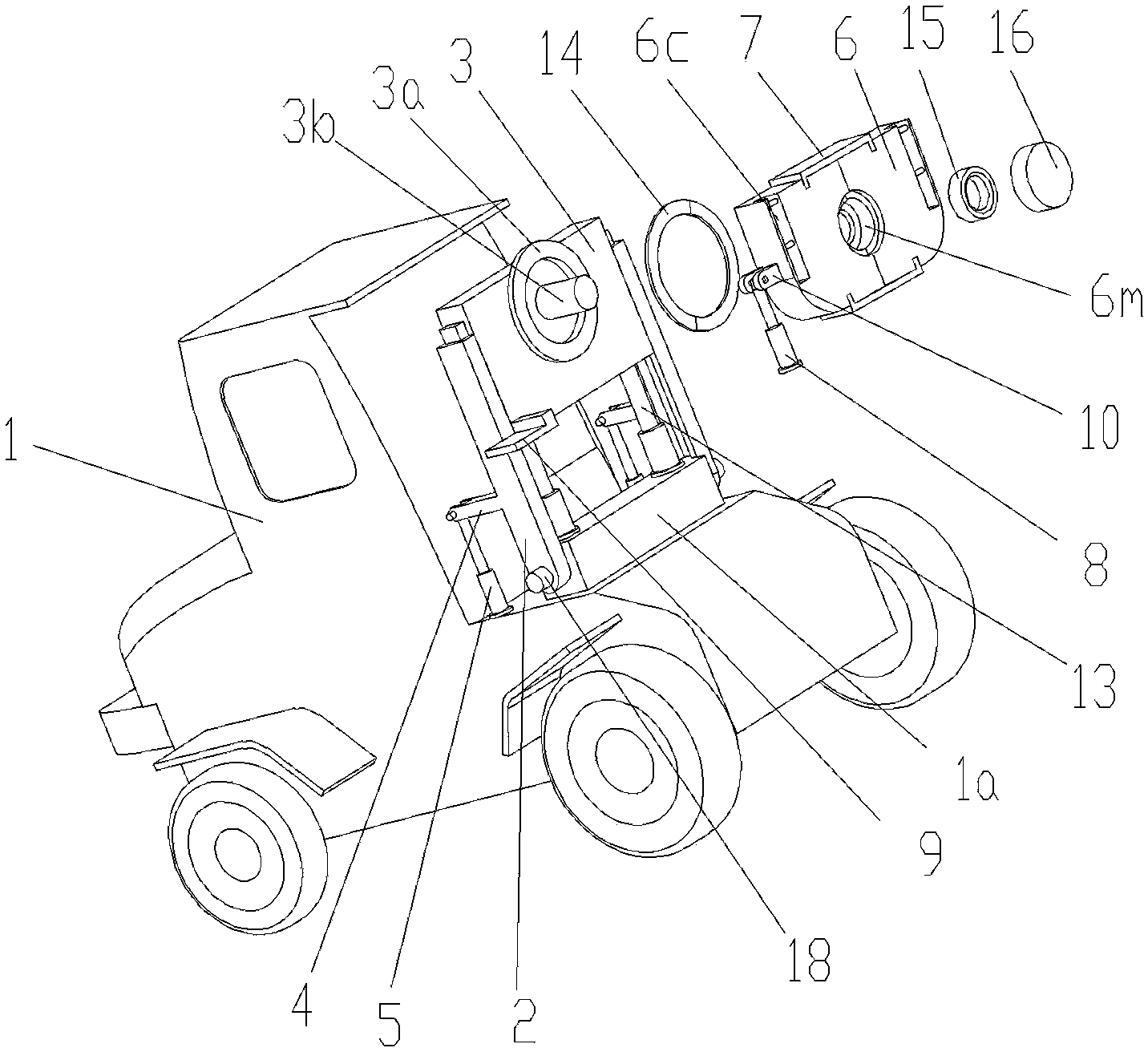 Lifting and supporting device used for loader