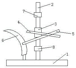 A clamping device for a wick automatic molding machine