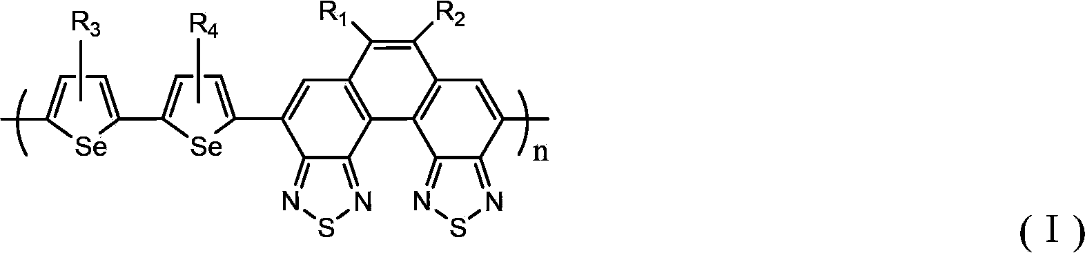 Biselenophen-benzobi(diazosulfide) copolymer and preparation method and application thereof
