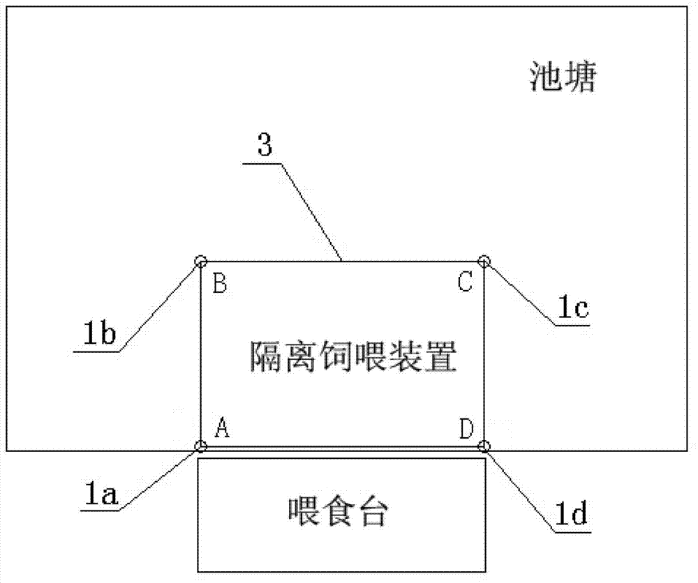 Isolation feeding device for breeding fishes