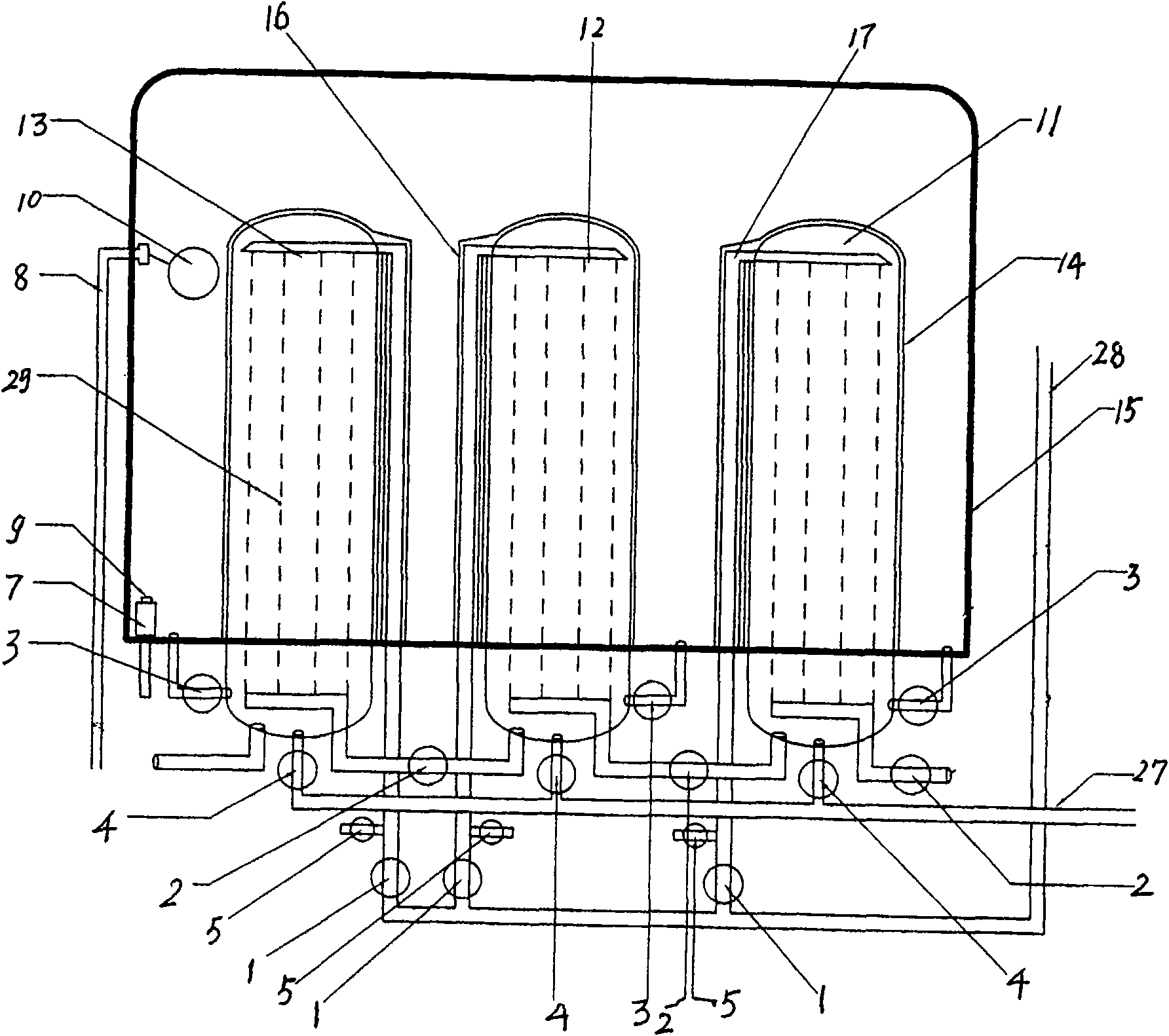 High-pressure boiler provided with full-automatic water adding device