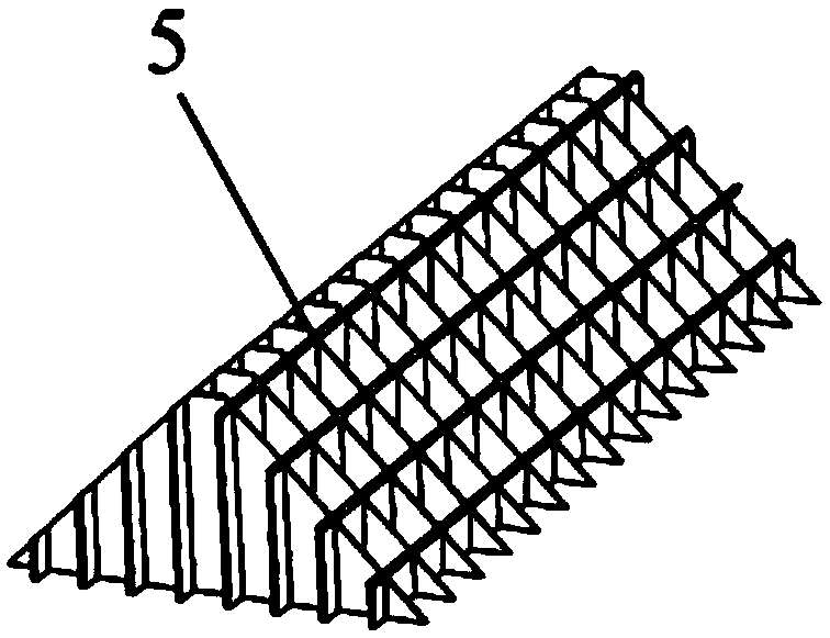 Corrugated-square cellular composite sandwich structure and preparation method thereof