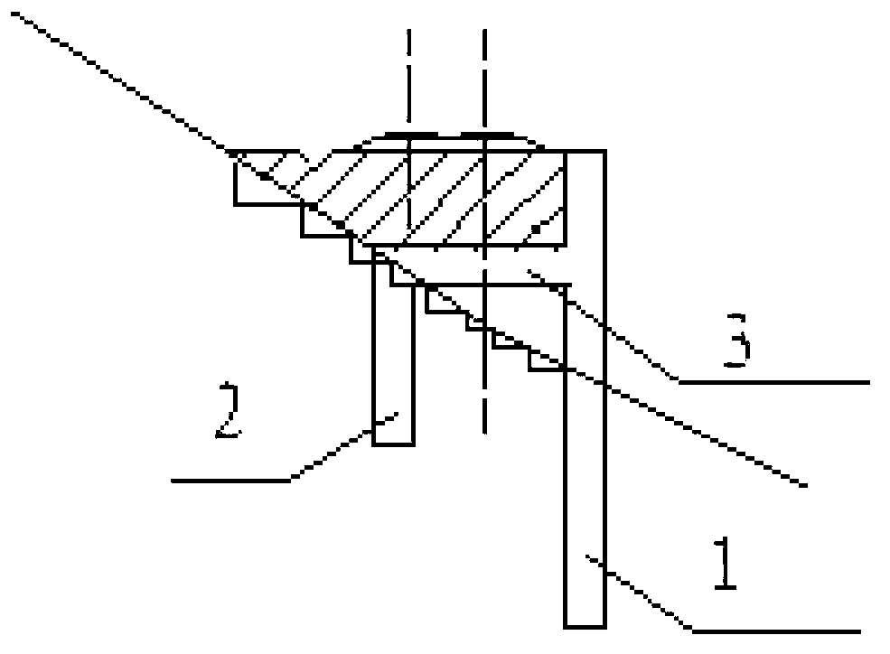 Rigid frame pile supporting and blocking structure