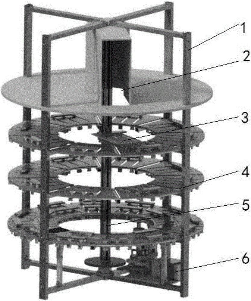 Single-ring and dual-ring partitioned storage and pickup device