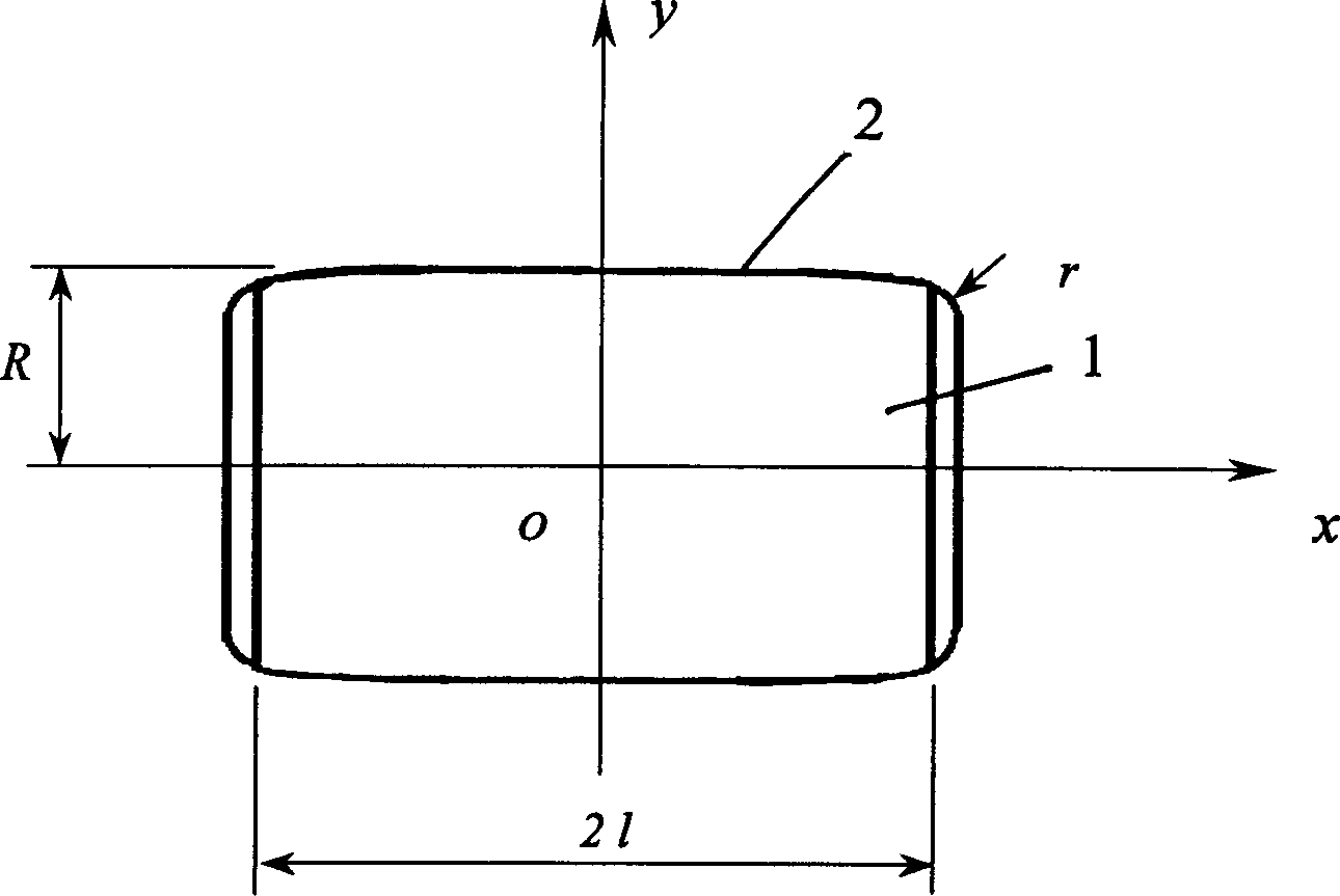 Cylindrical roller with logarithmic curve