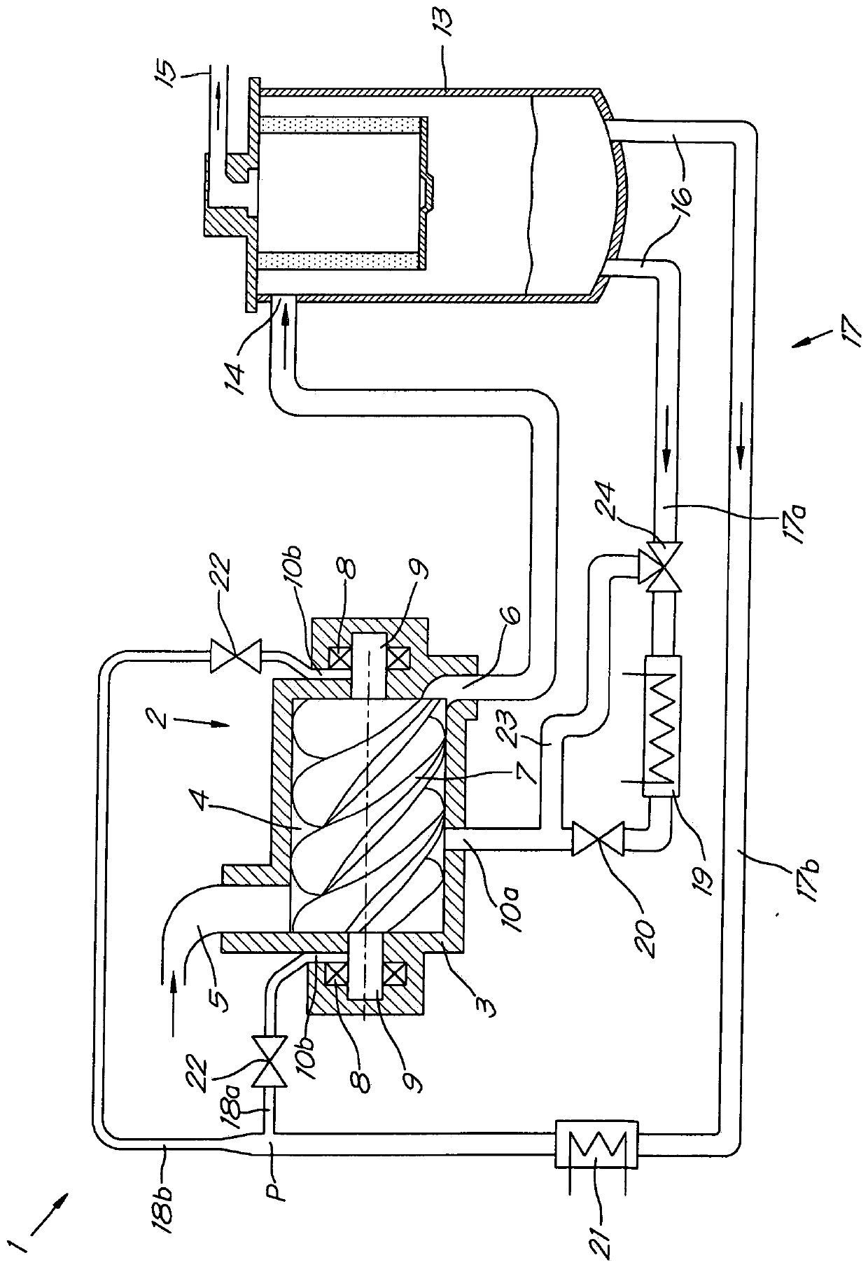 Method for regulating liquid injection of a compressor, compressor and components for liquid injection