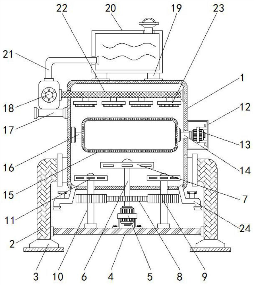 Device with cleaning and drying functions and for instrument accessories of blood transfusion department