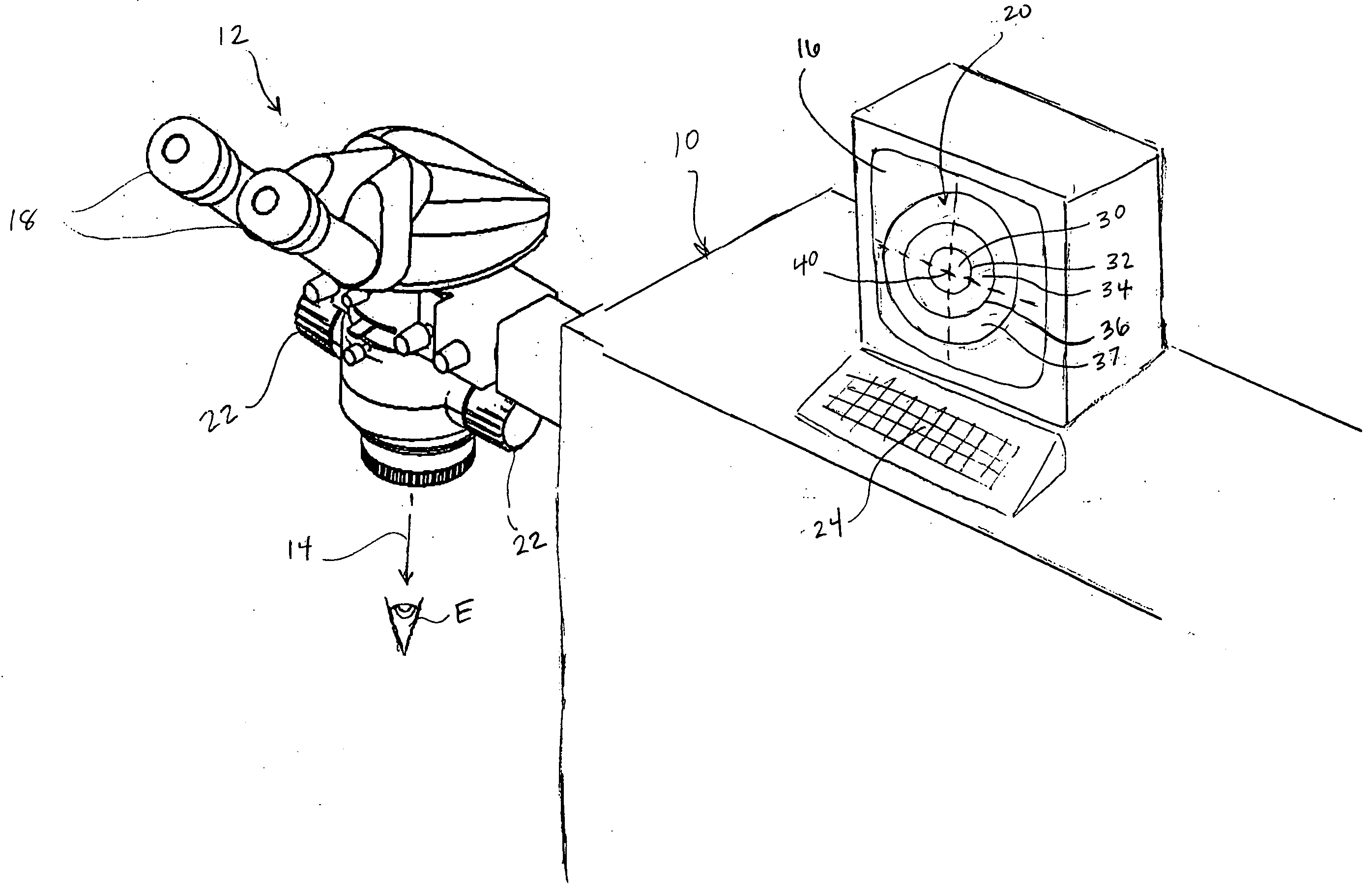Microscope magnification sensor