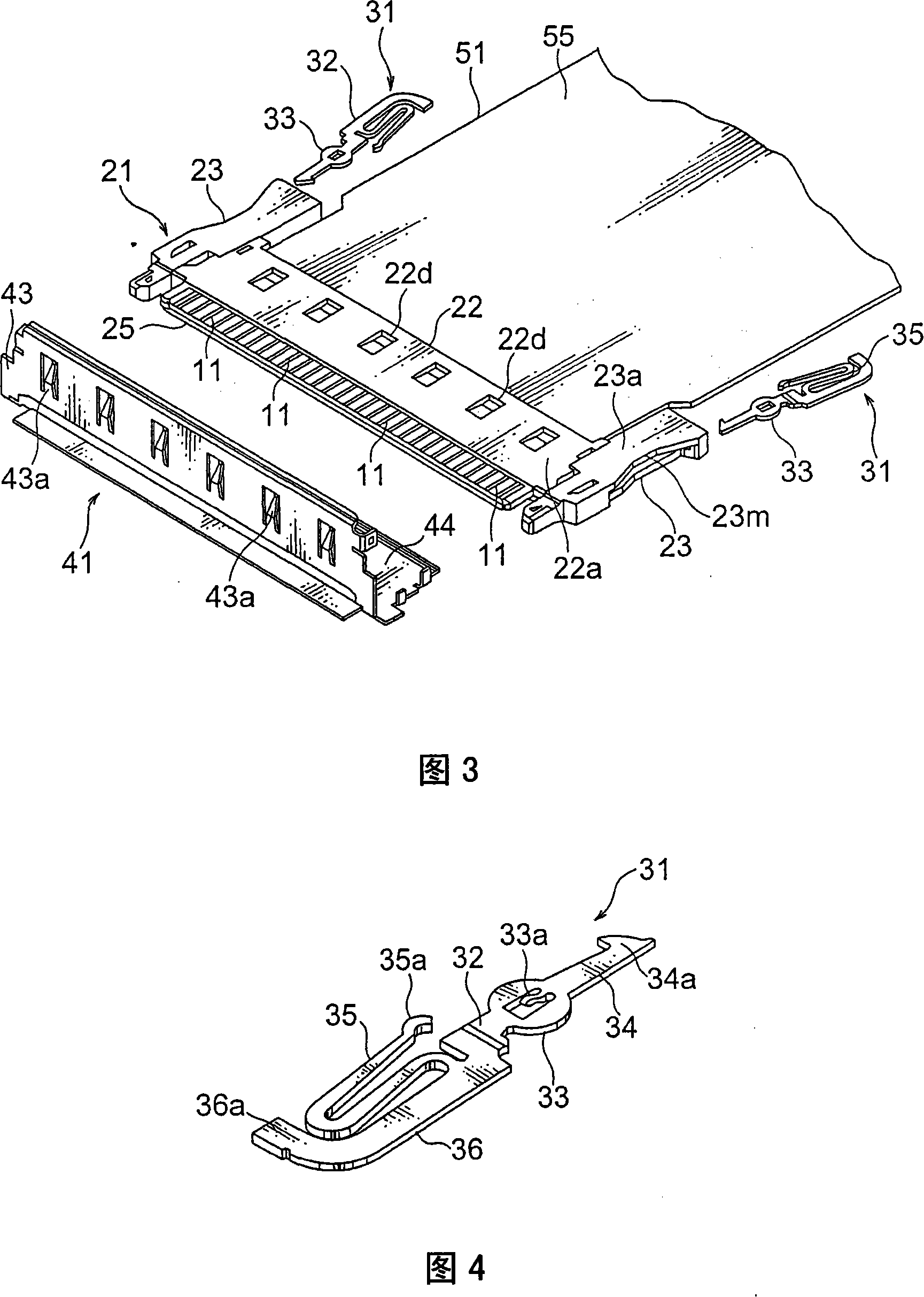 Connector prevented from undesired separation of a locking member