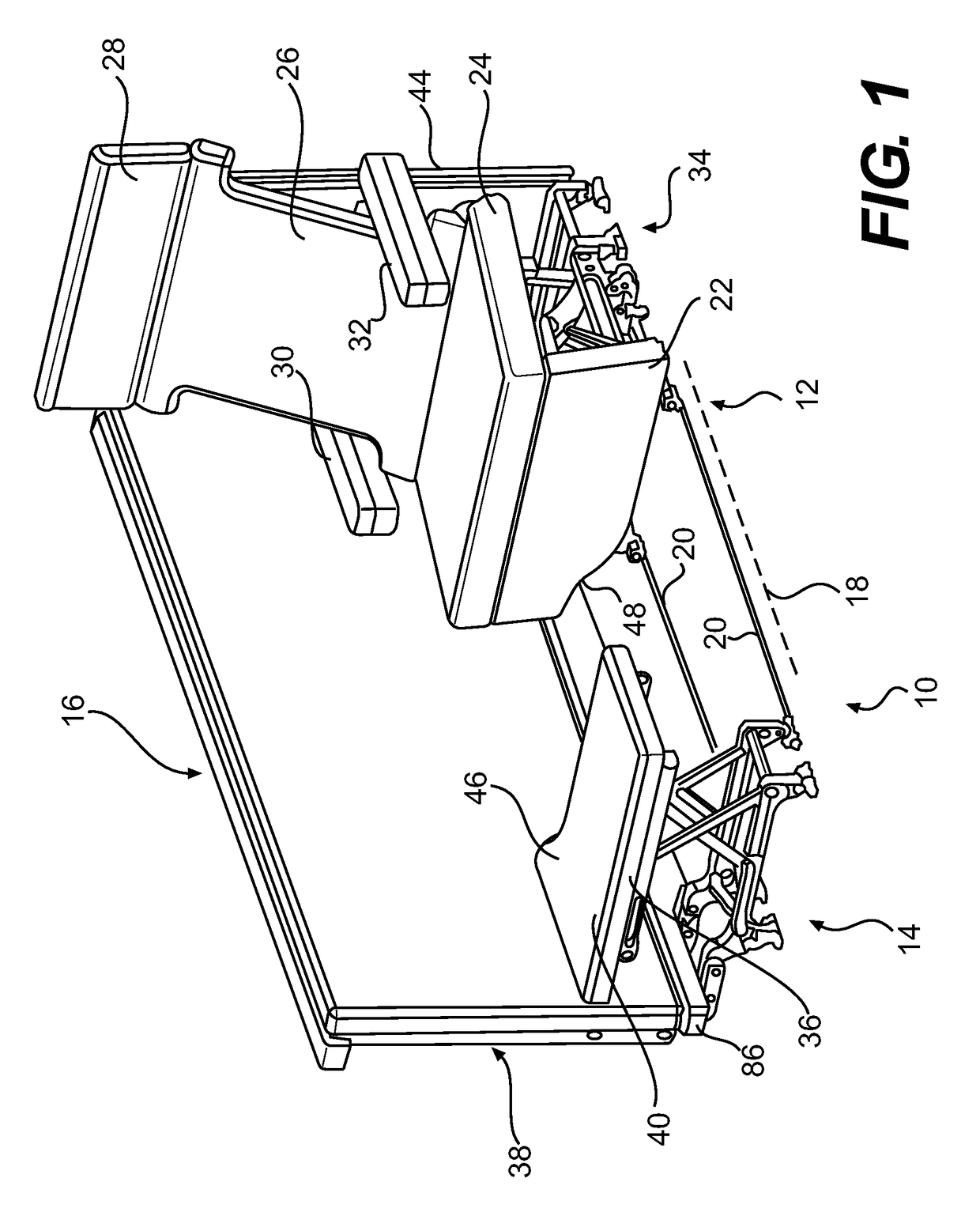 Seating arrangement convertible to a bunk bed