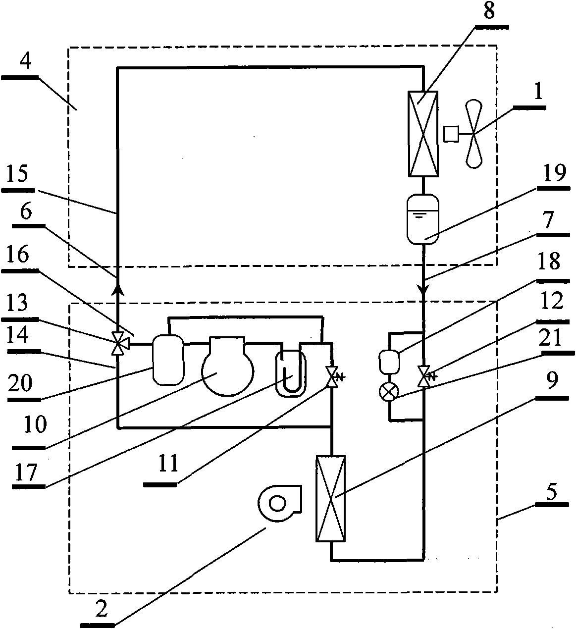 Controller for refrigerant circulation blending machine room special machine