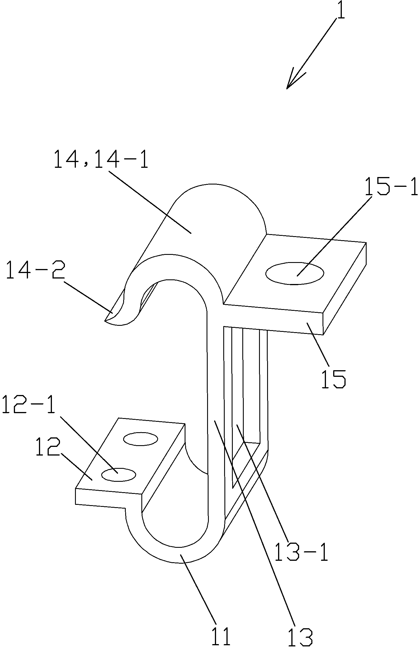 Ground potential operation non-bearing connection wire clamp
