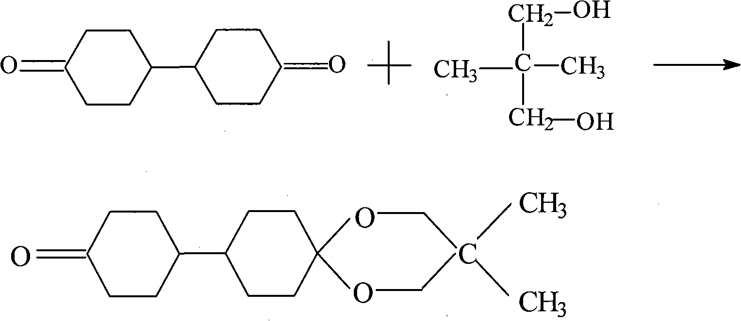 Preparation of bicyclohexyl neopentyl glycol single ketal