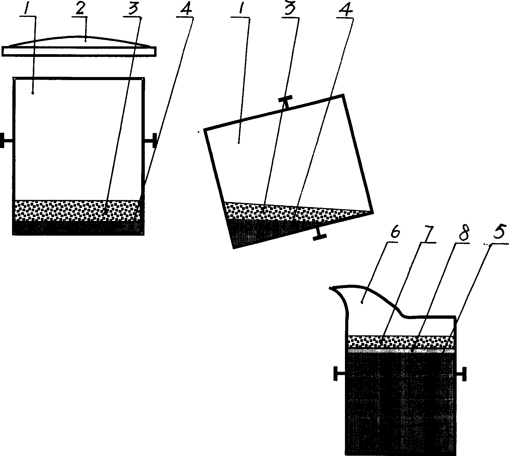 Method for reclaiming residue steel and slag of molten steel container