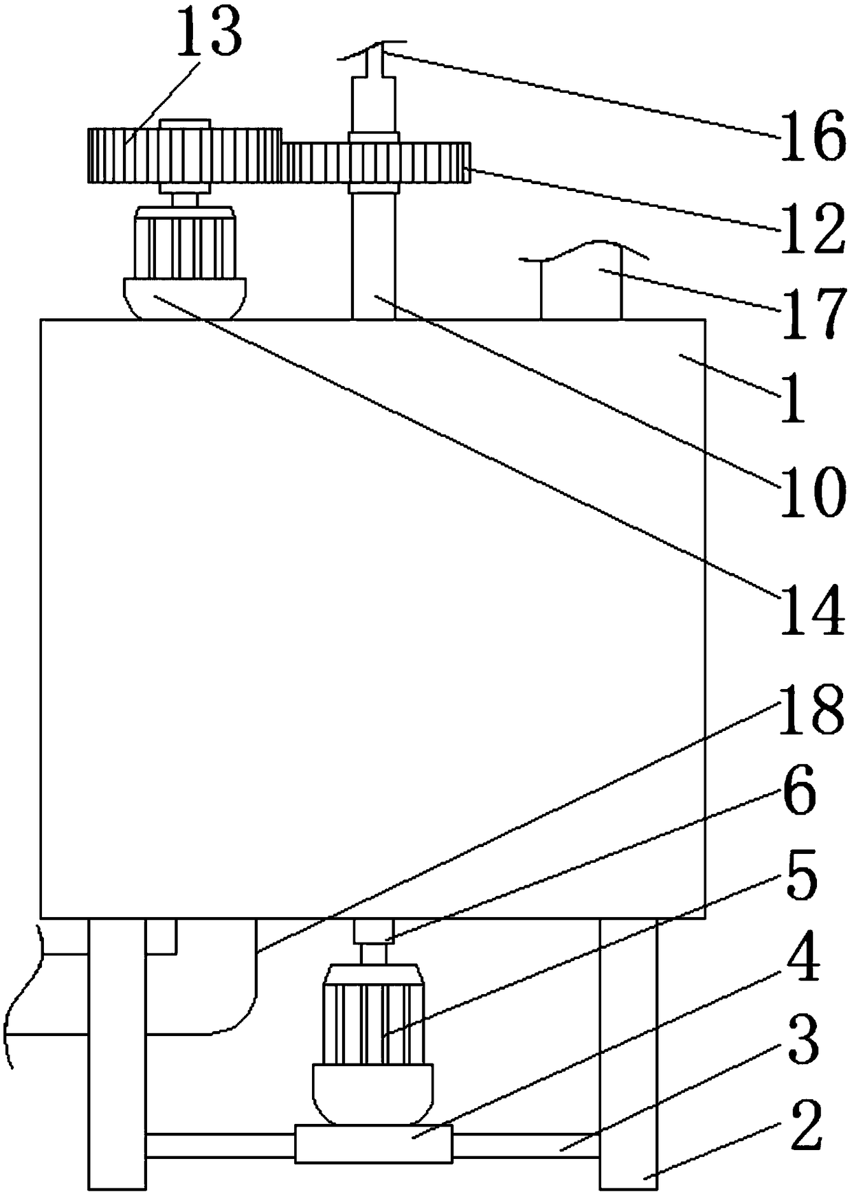 Dye mixing bucket for printing and dyeing of textile