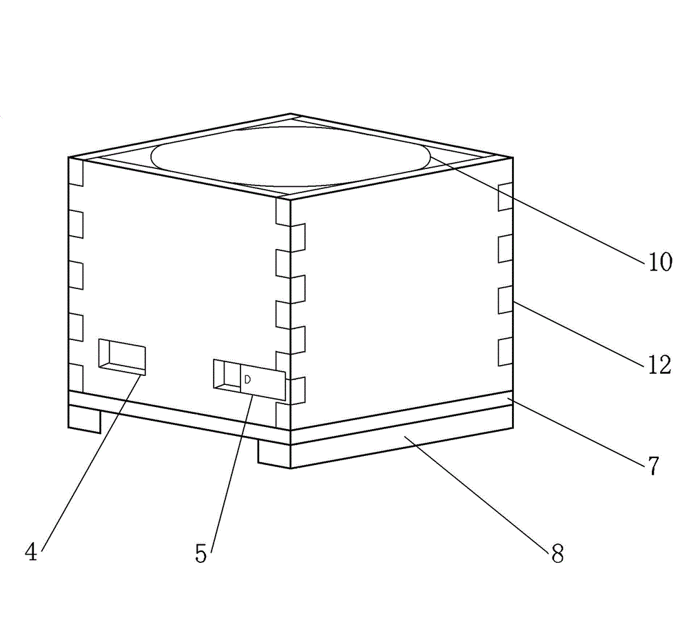 Automatic constant-temperature Chinese drone beehive with circular inside and square outside