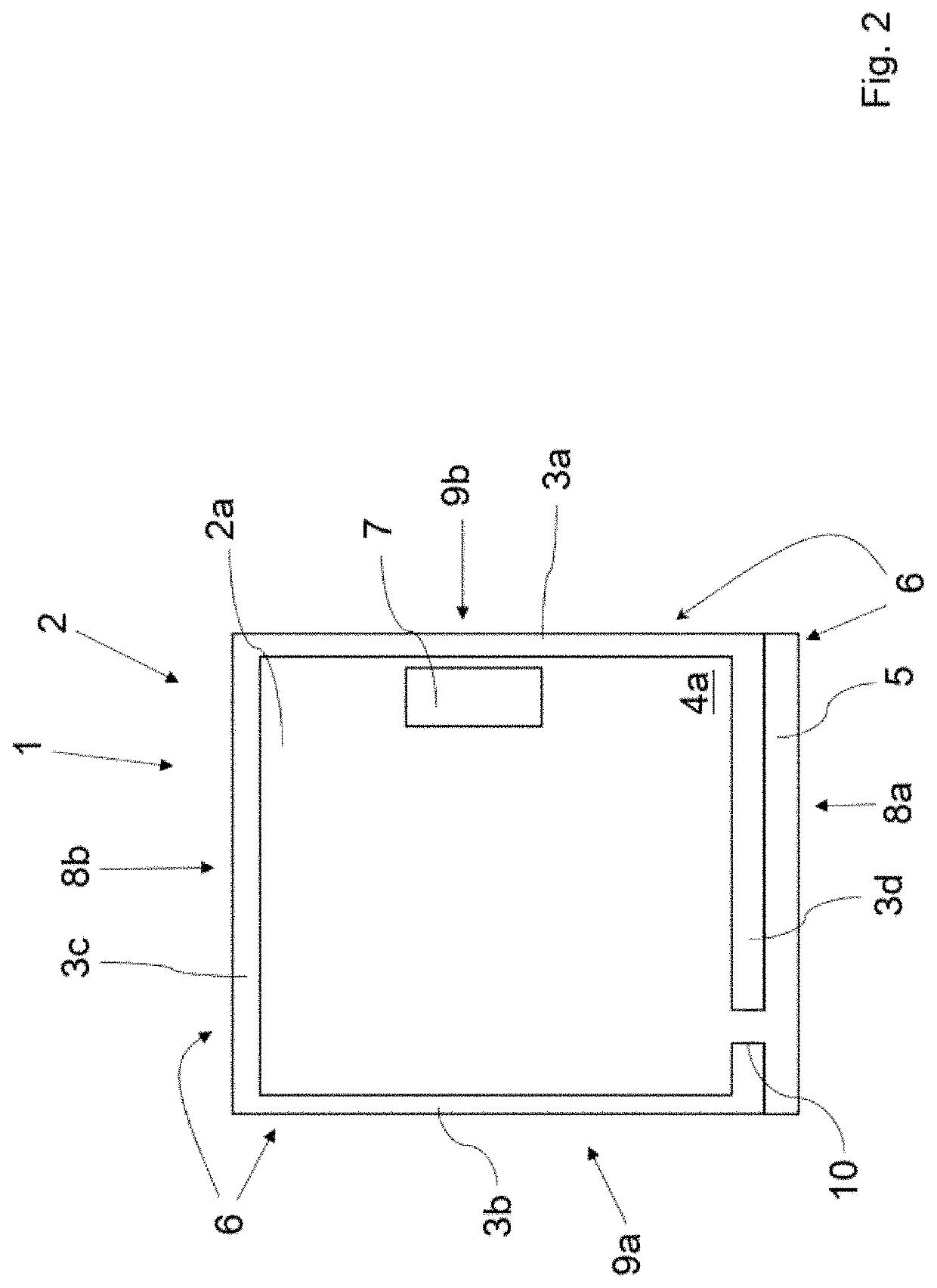 Door for a freezer or refrigerator cabinet