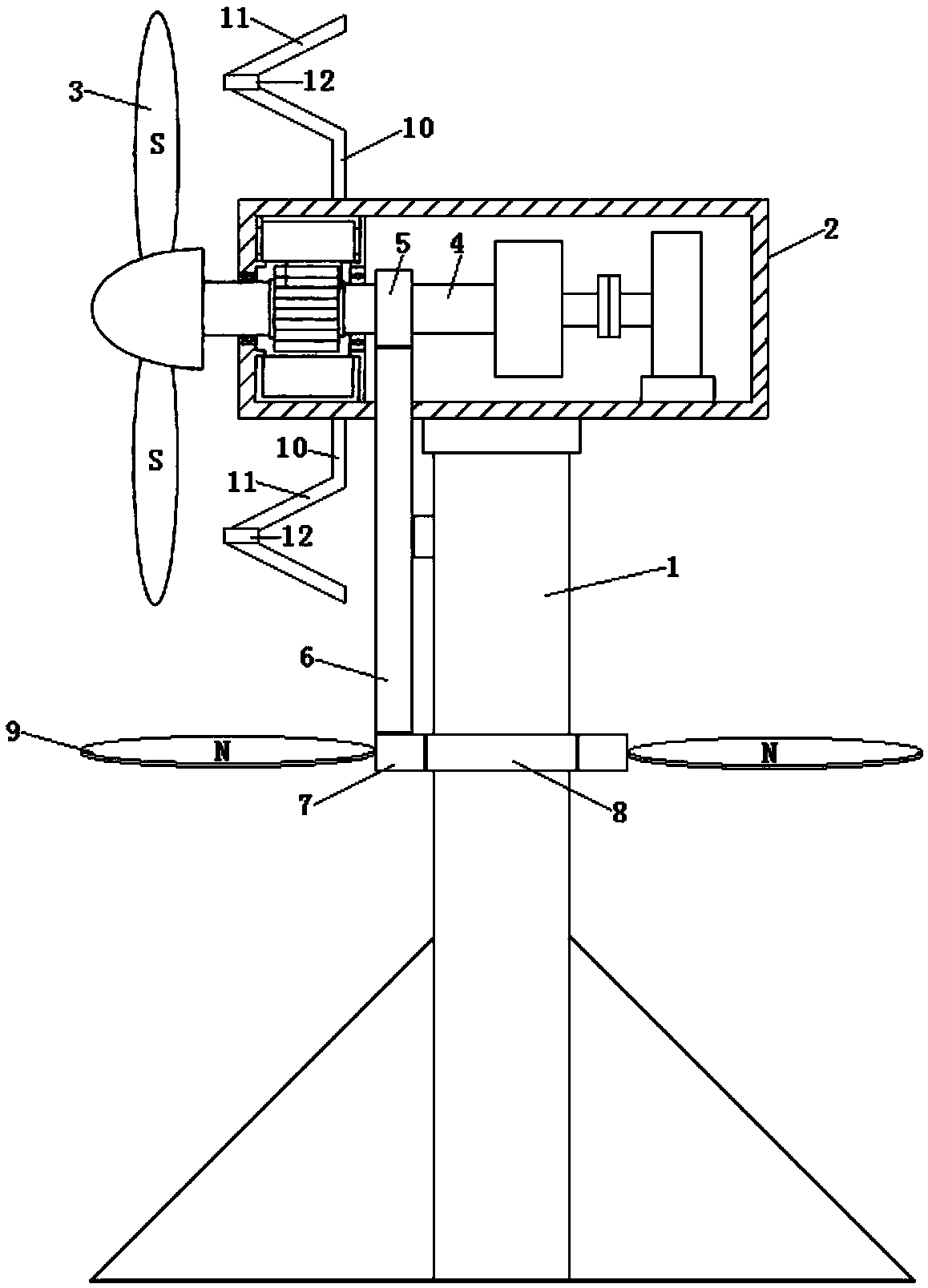 Composite wind power generation device