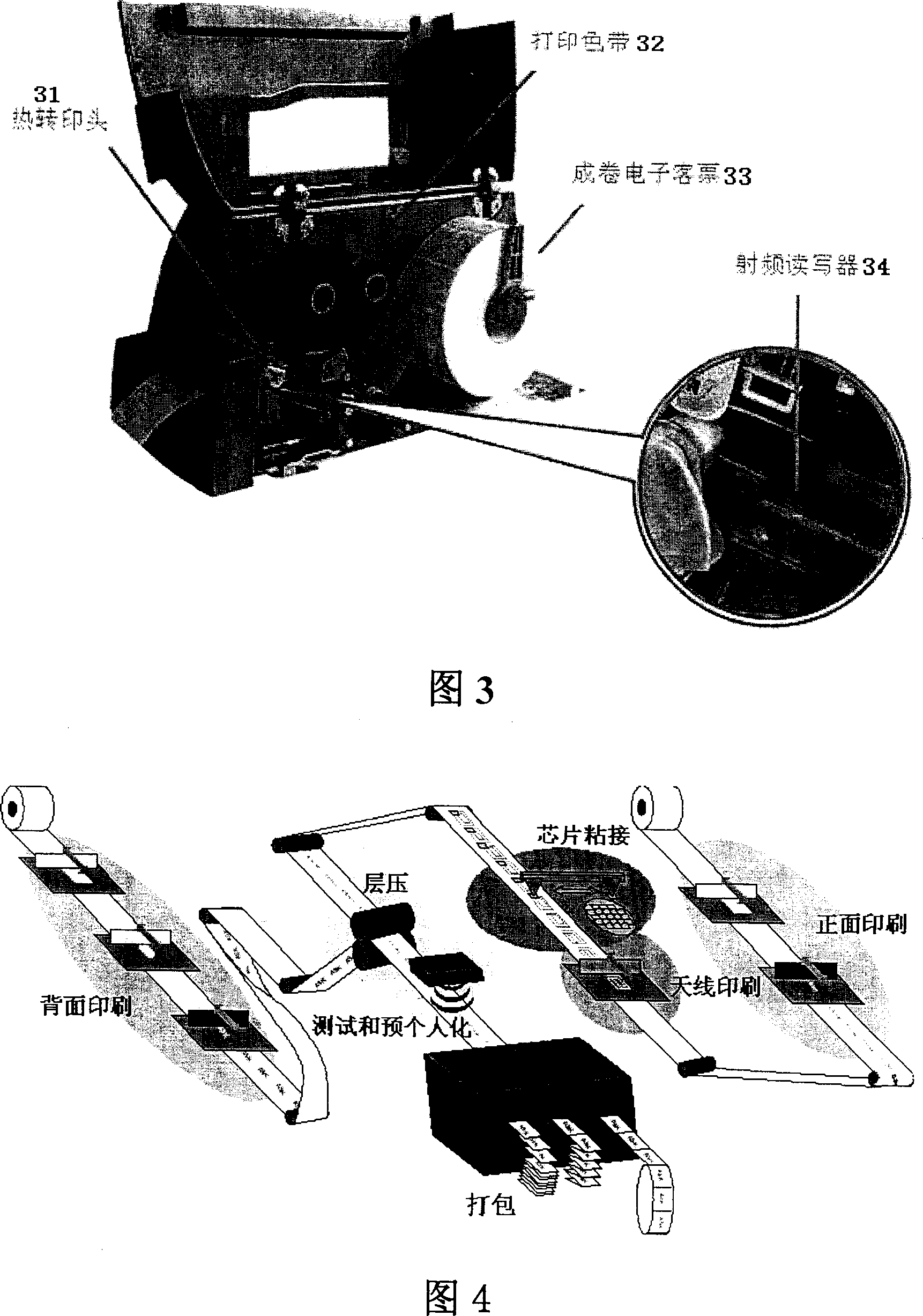 Non-contact paper base electronic passenger ticket based on electronic label technology