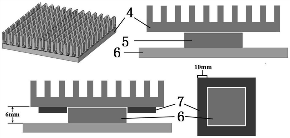 Ultrahigh-frequency and ultra-wide-band composite electromagnetic wave-absorbing structure
