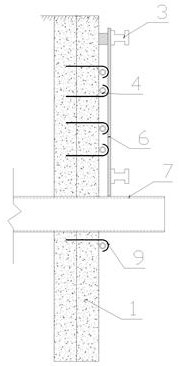 A support structure and construction method for foundation pit of dragged tube well chamber
