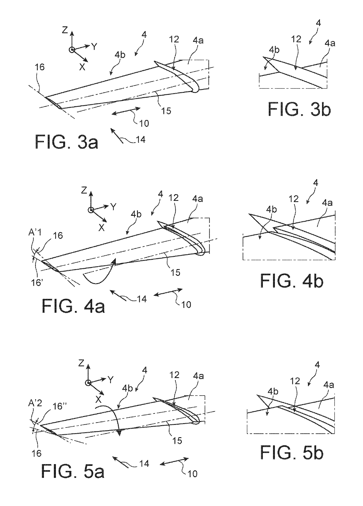 Aircraft wing comprising a controllable-attack wing tip