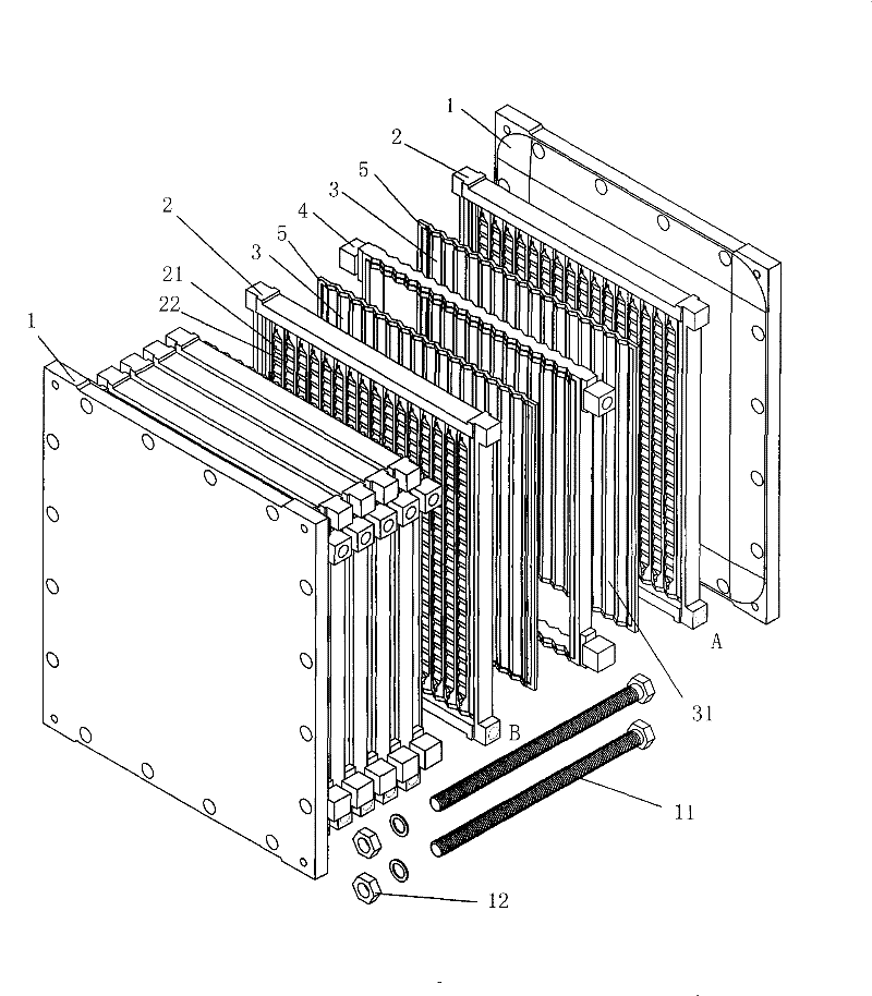 Plate cavity-type heat exchanger