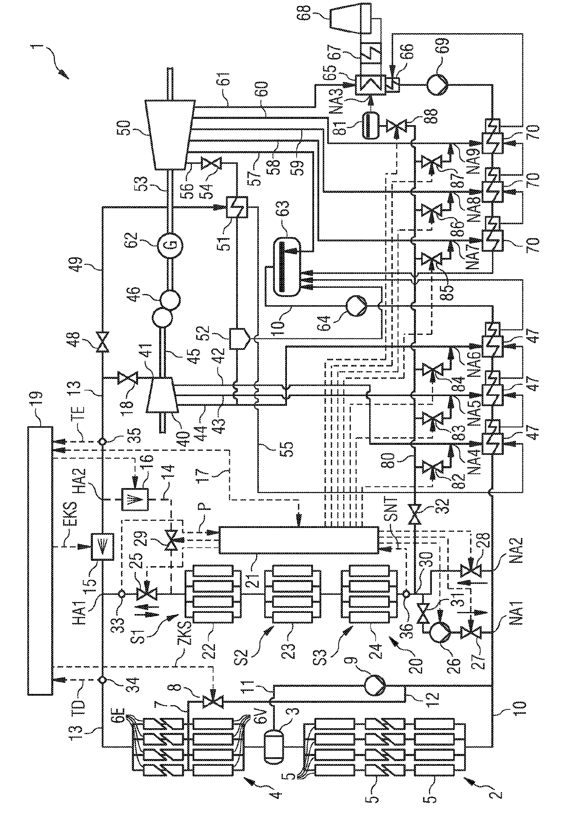 Solar thermal power plant and method for operating a solar thermal power plant