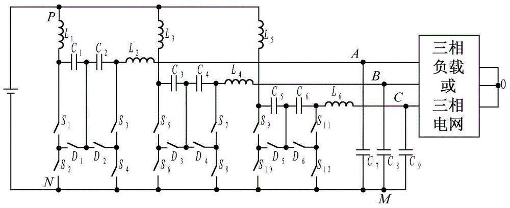 A three-phase cuk buck-boost three-level inverter
