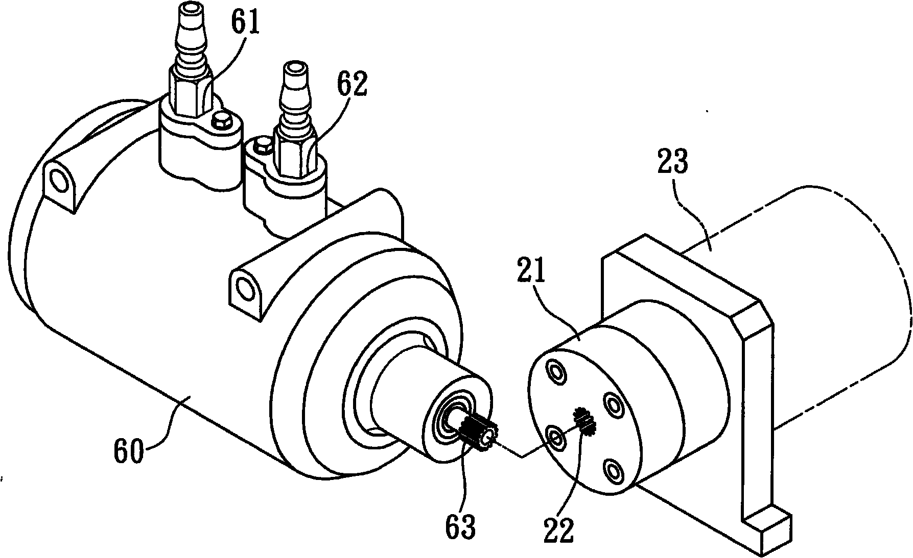Pressure measuring unit of compressor