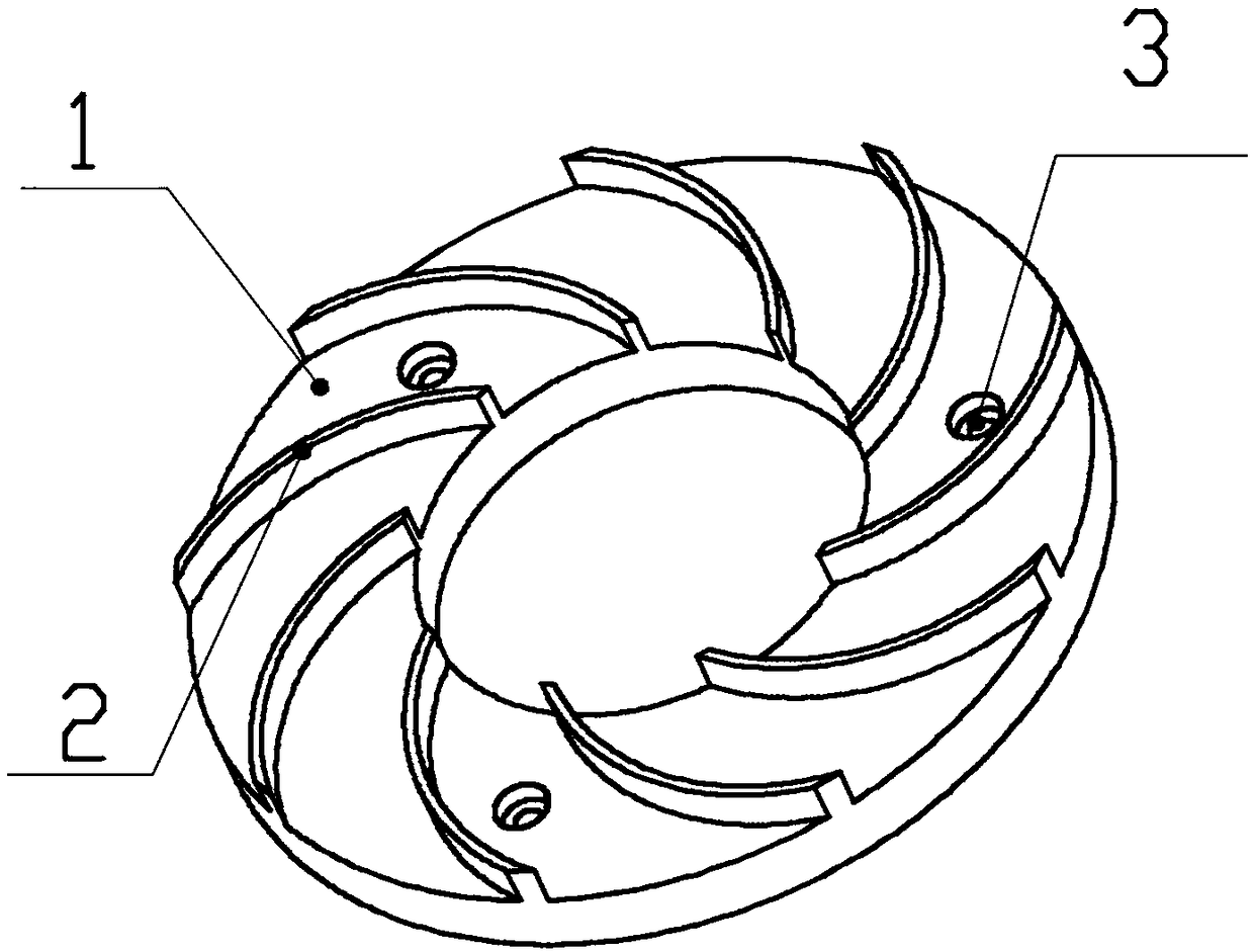 Centrifugal pump radial sealing ring with cylindrical guide vanes