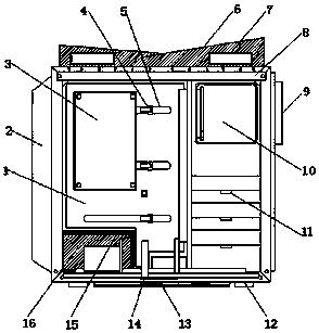 Heat-dissipation dust collection device for computers and information engineering