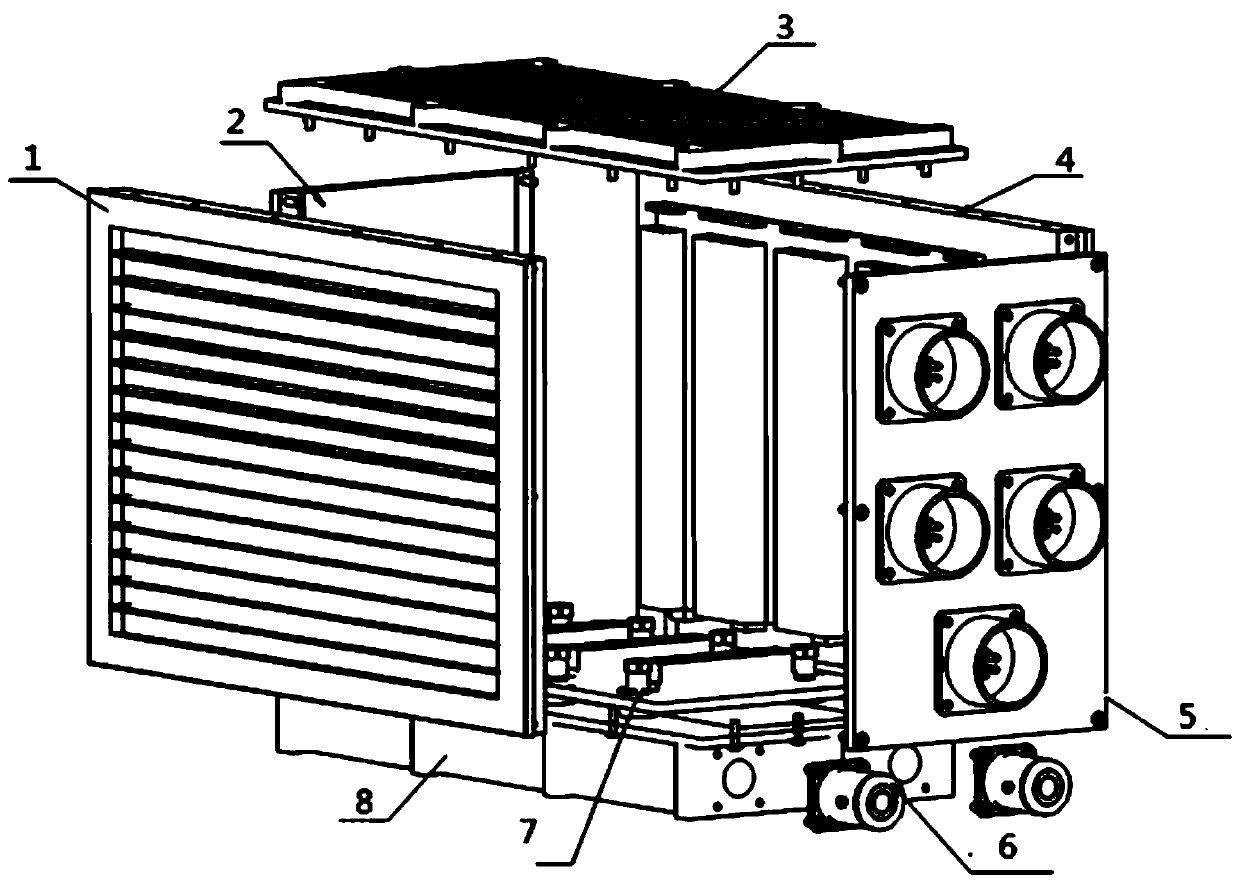 Liquid cooling case based on 3U-VPX and method