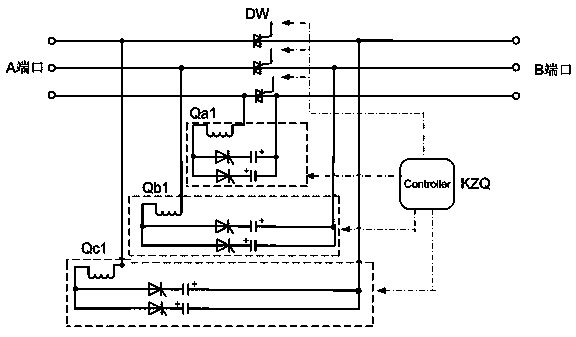 Doubly-fed converter with reliable low voltage ride-through capability
