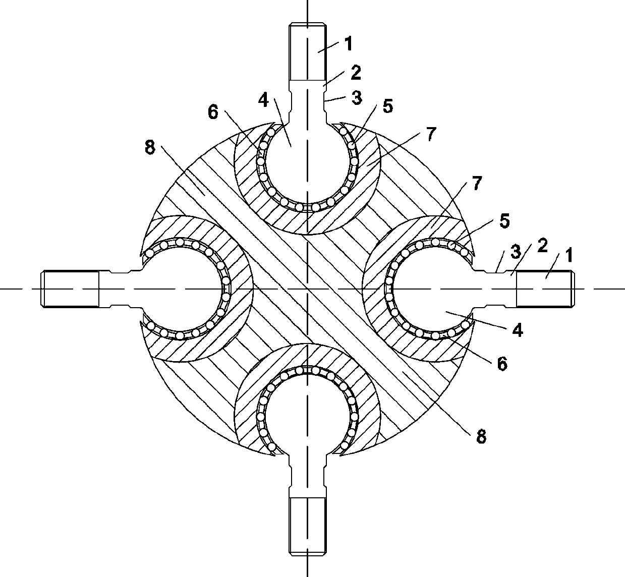 Screw joint spherical hinge structure suitable for truss connection