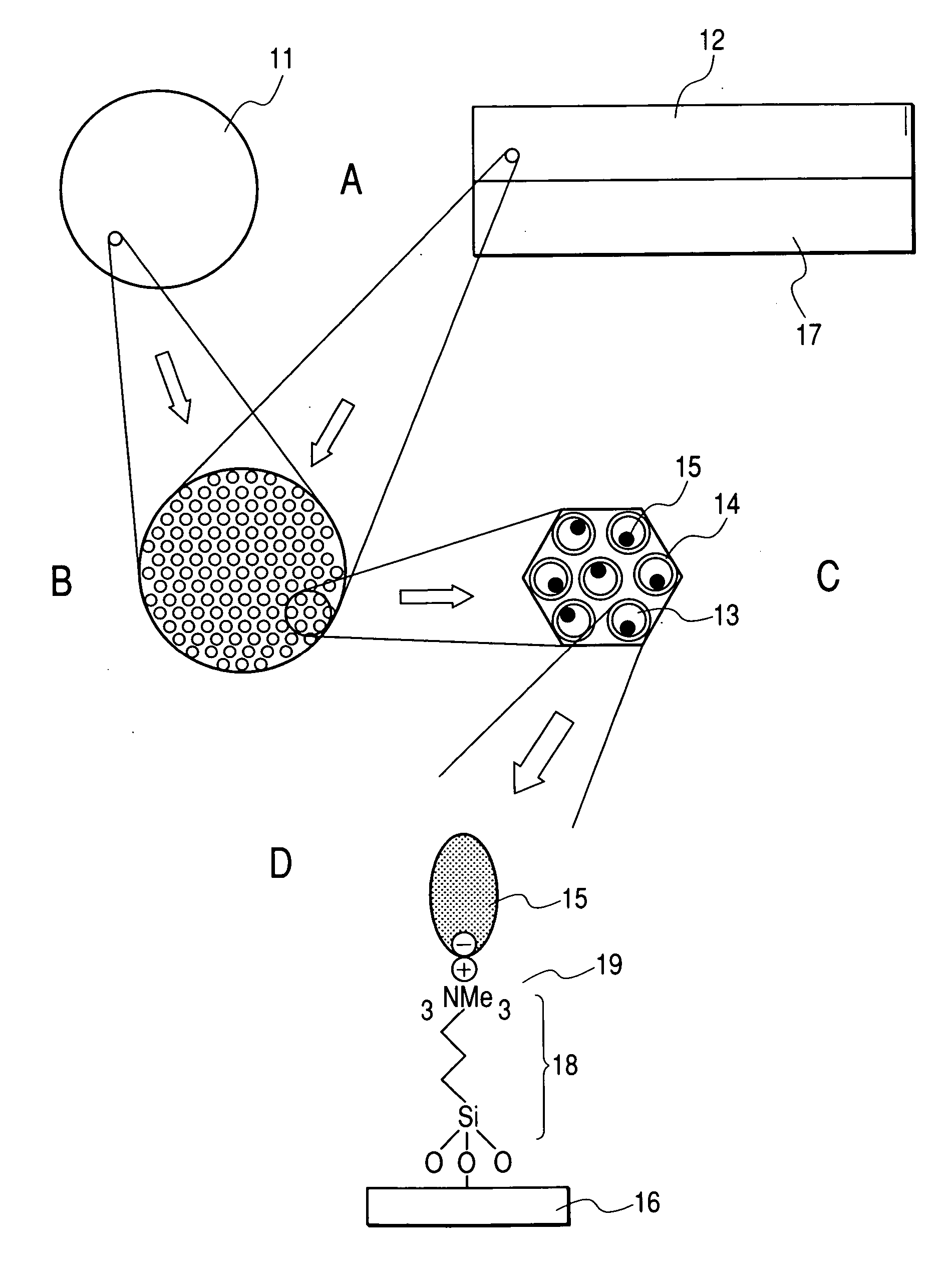 Colored material and method for producing the colored material