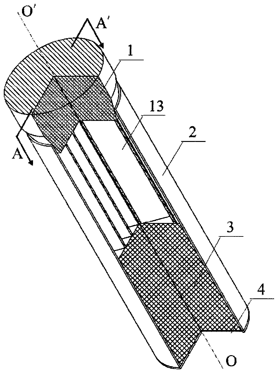 Composite type energy absorbing device with thin-wall metal tube filled based on cut honeycomb structure