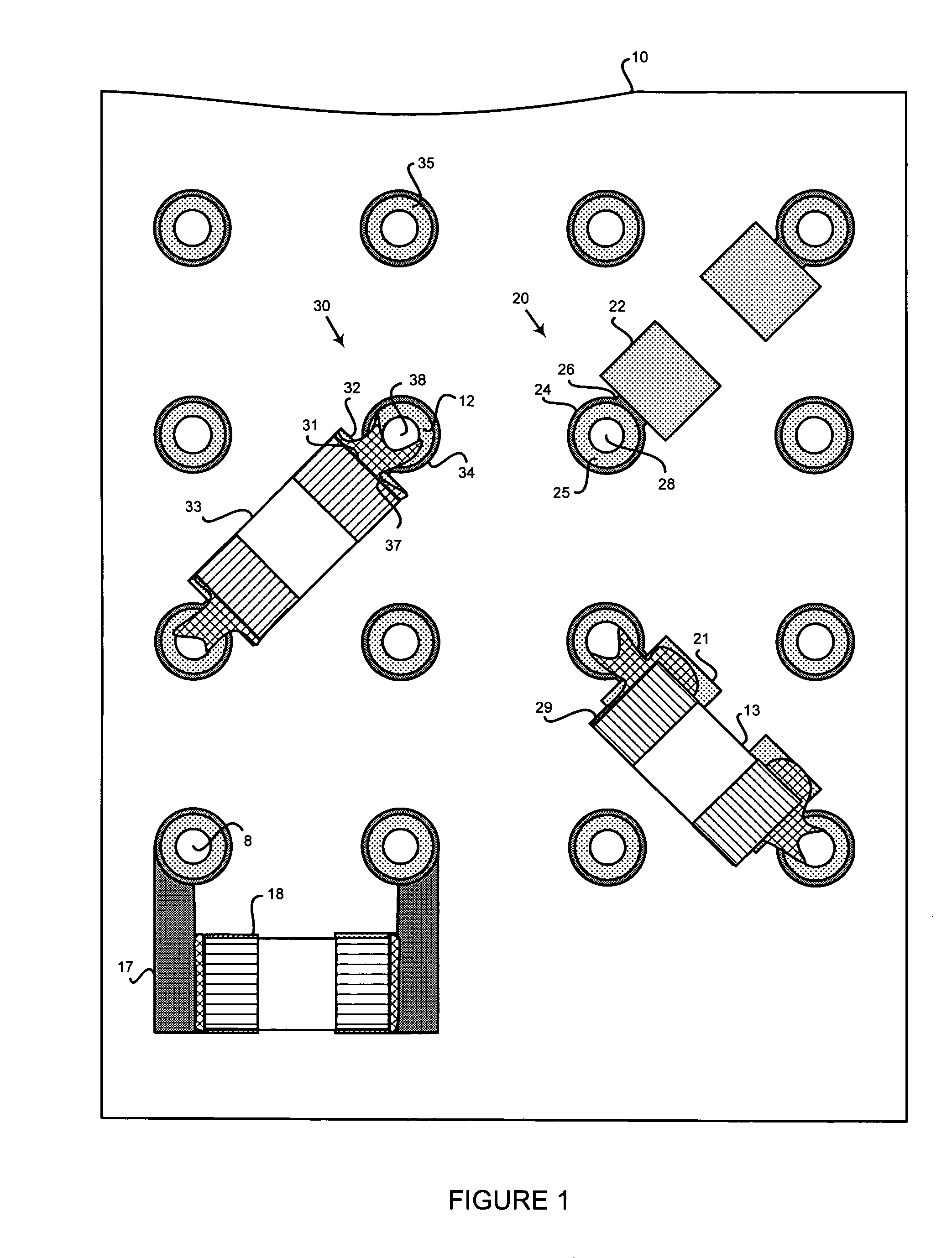Substrate with via and pad structures