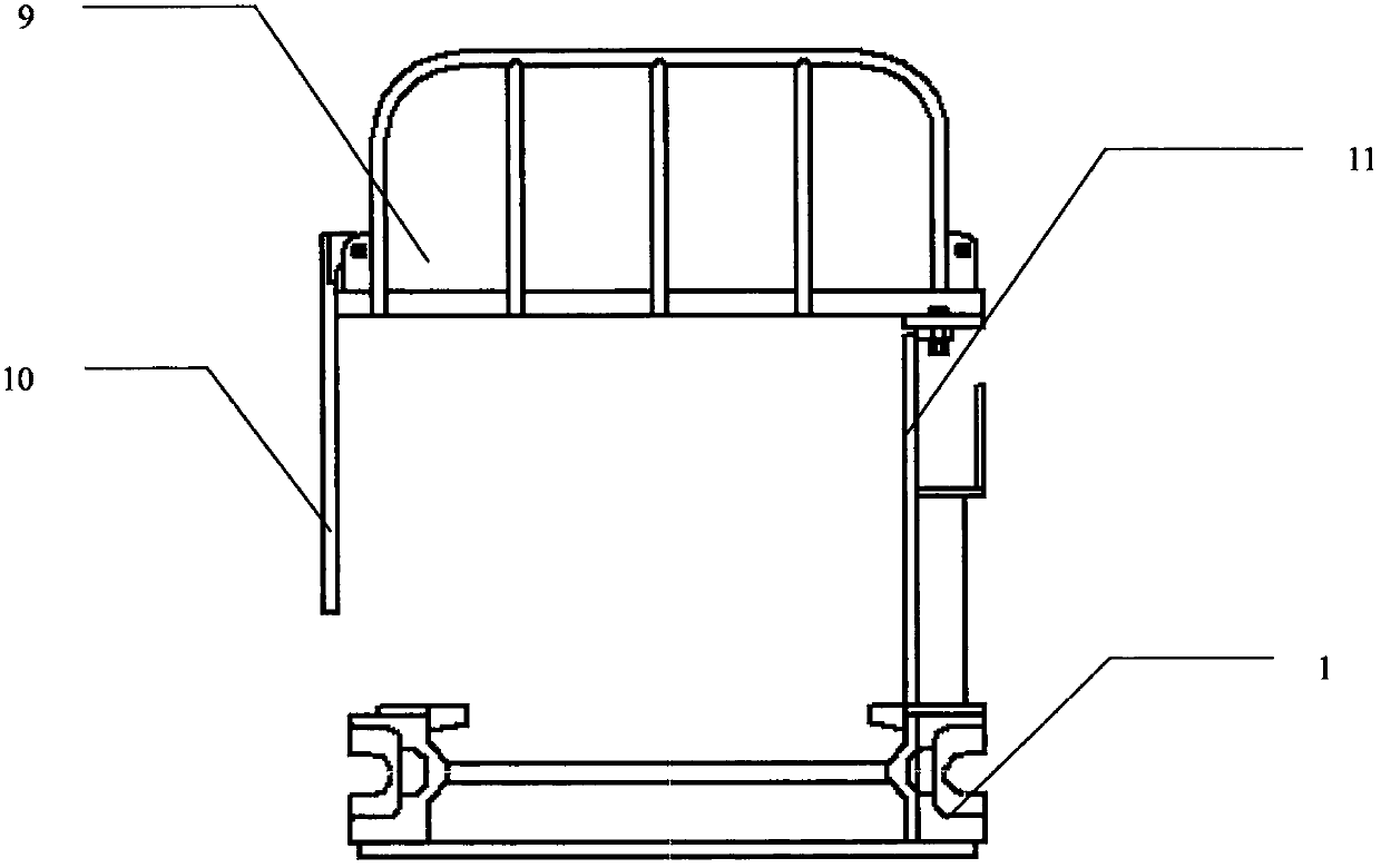 Passable type discharging blocking plate of reversed loader