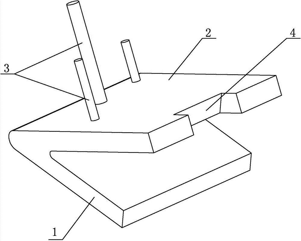 Application method of linear cutting inclined surface machining tool