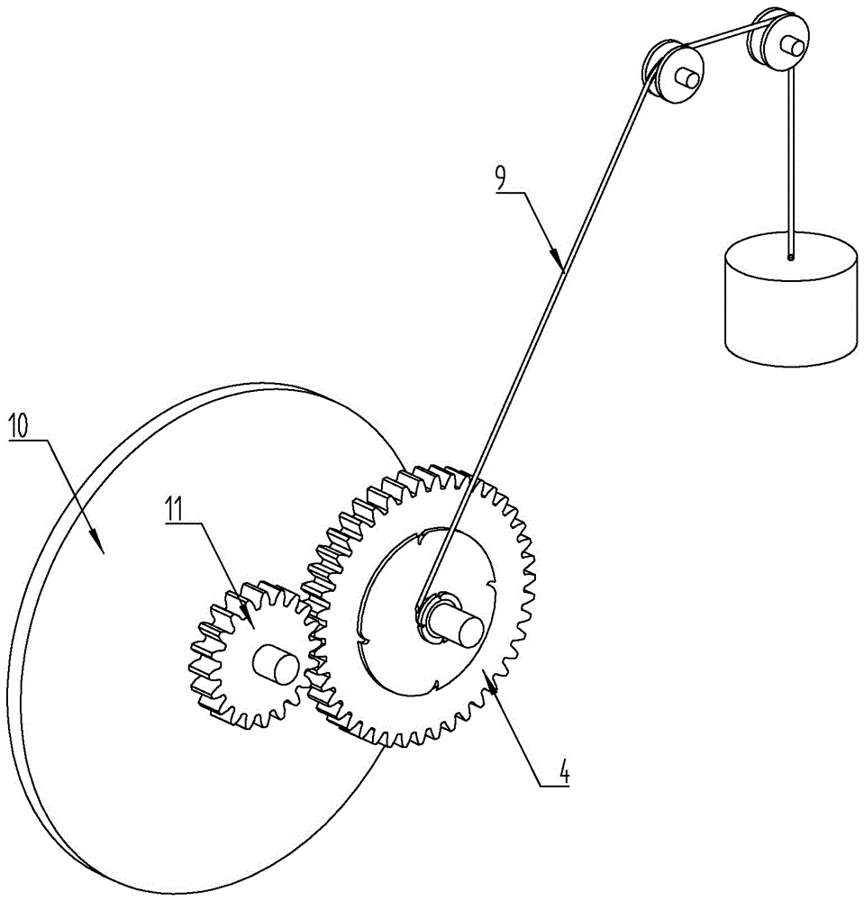 Winding method for automatic torque conversion of carbon-free car and carbon-free car