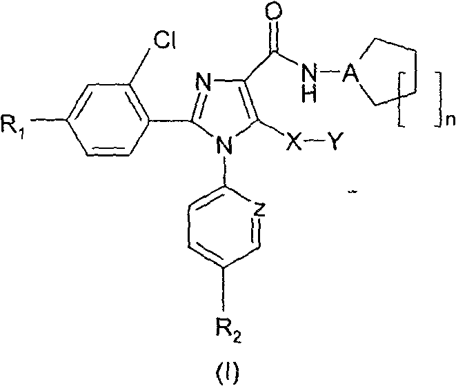 Tetrasubstituted imidazole derivatives as cannabinoid cb1 receptor modulators with a high CB1/CB2 receptor subtype selectivity