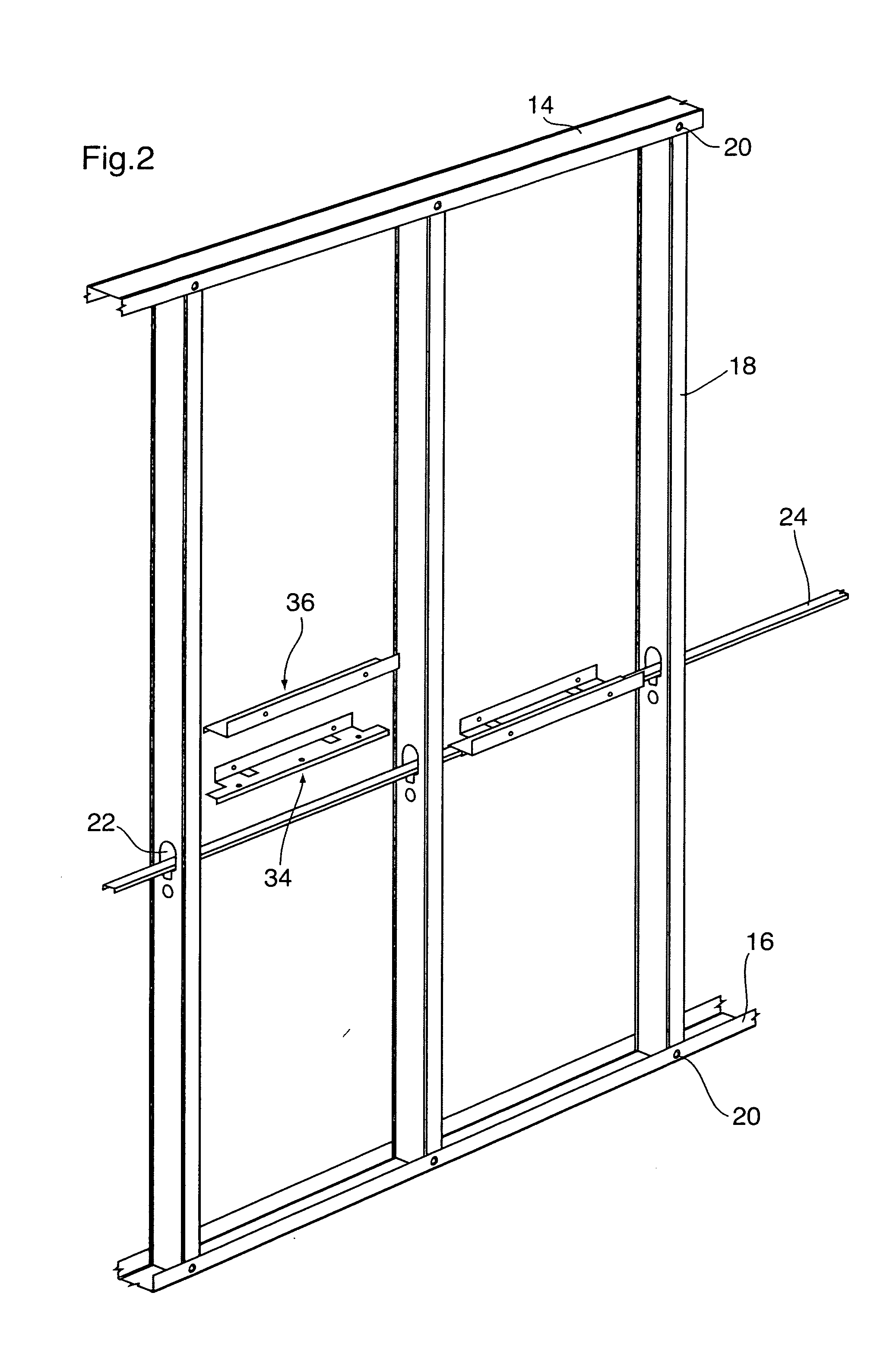 Load supporting blocking member for use in a metal stud wall
