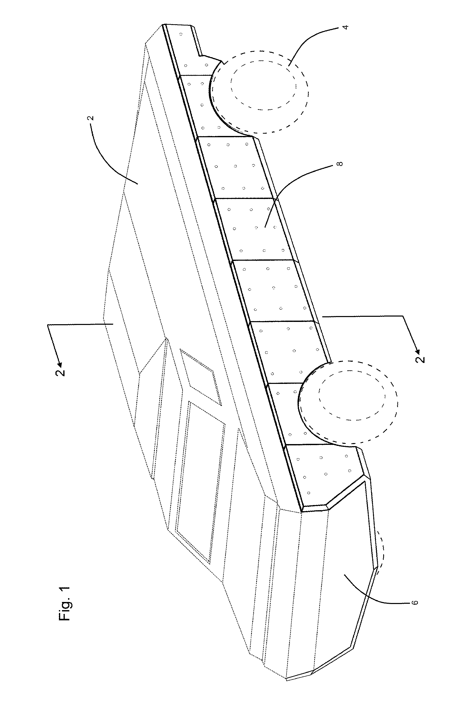 Assembly for armoring an amphibious vehicle against projectile penetrations