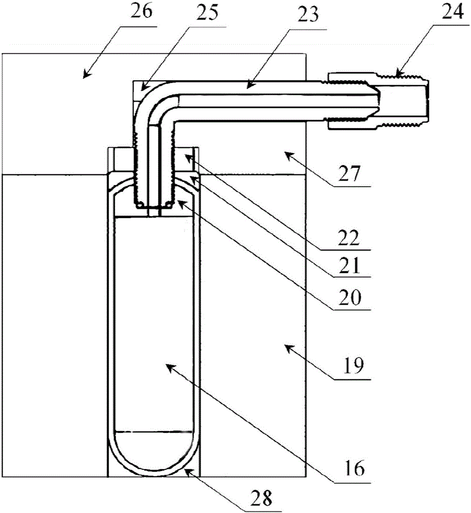 Test device for realizing loading and unloading of different stress paths in rock holes