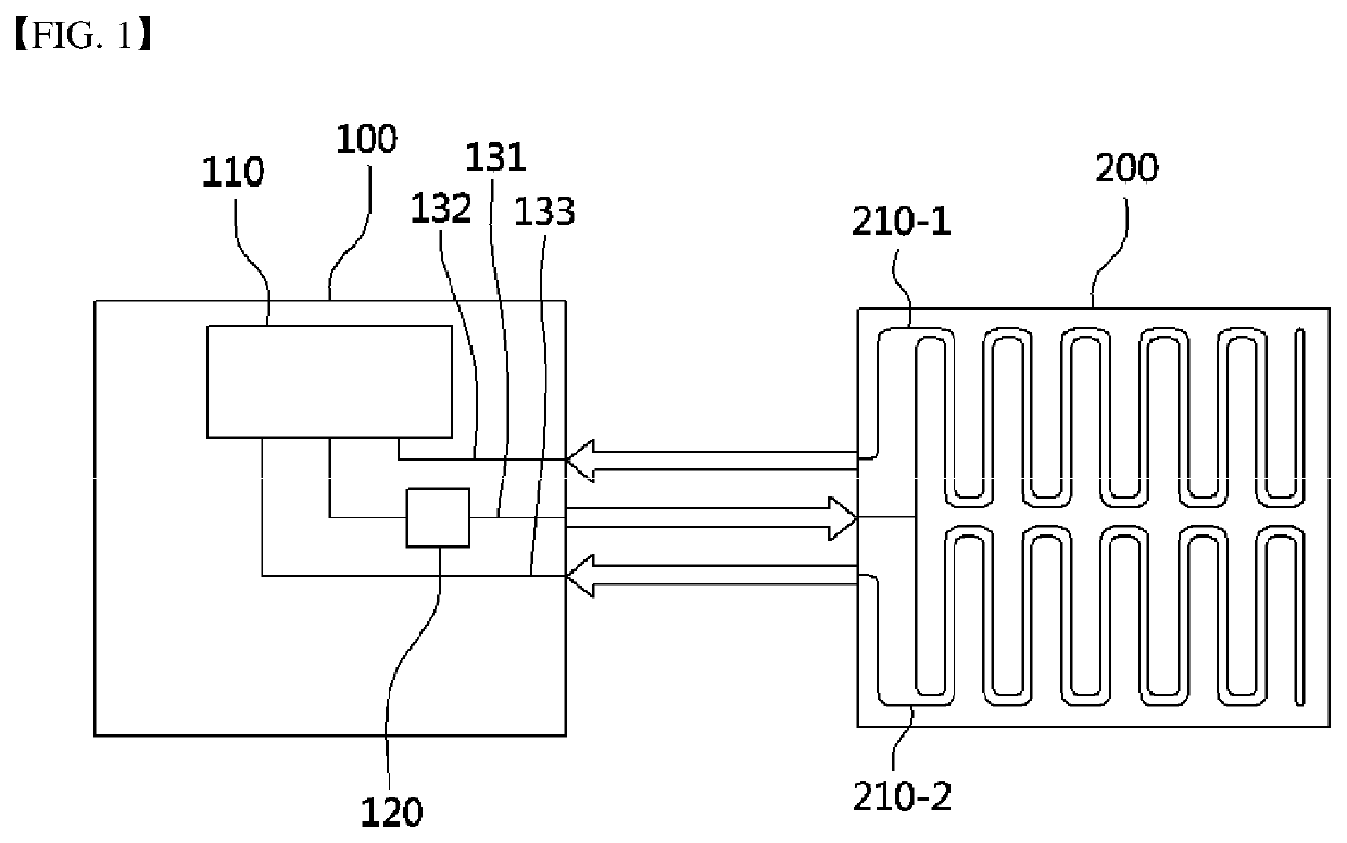 Apparatus for removing residual water in hot water mat using circulating pump