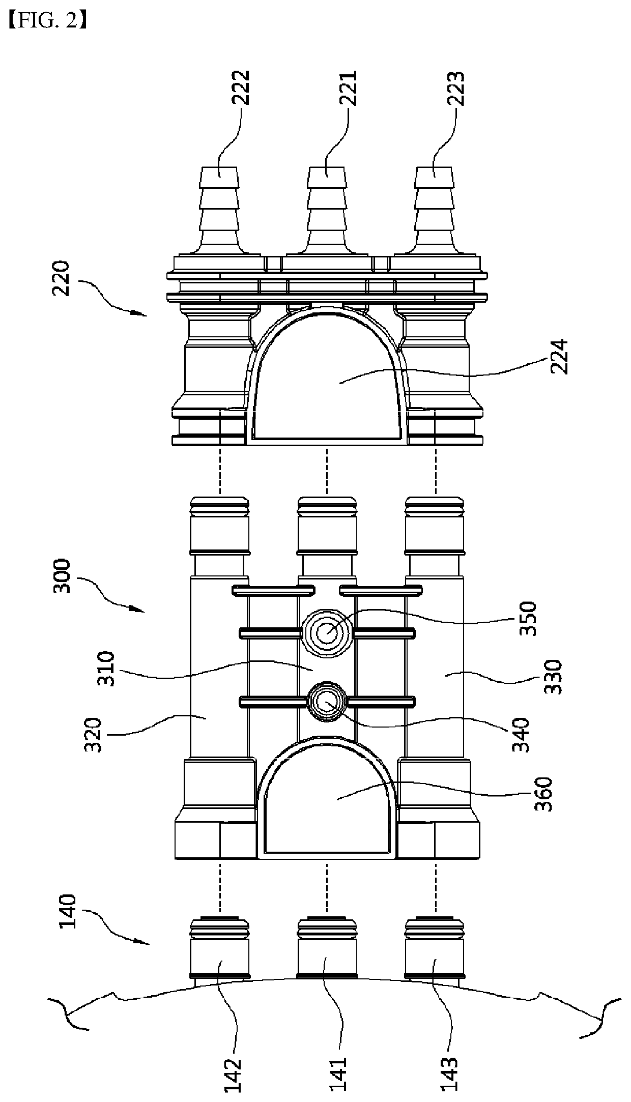 Apparatus for removing residual water in hot water mat using circulating pump