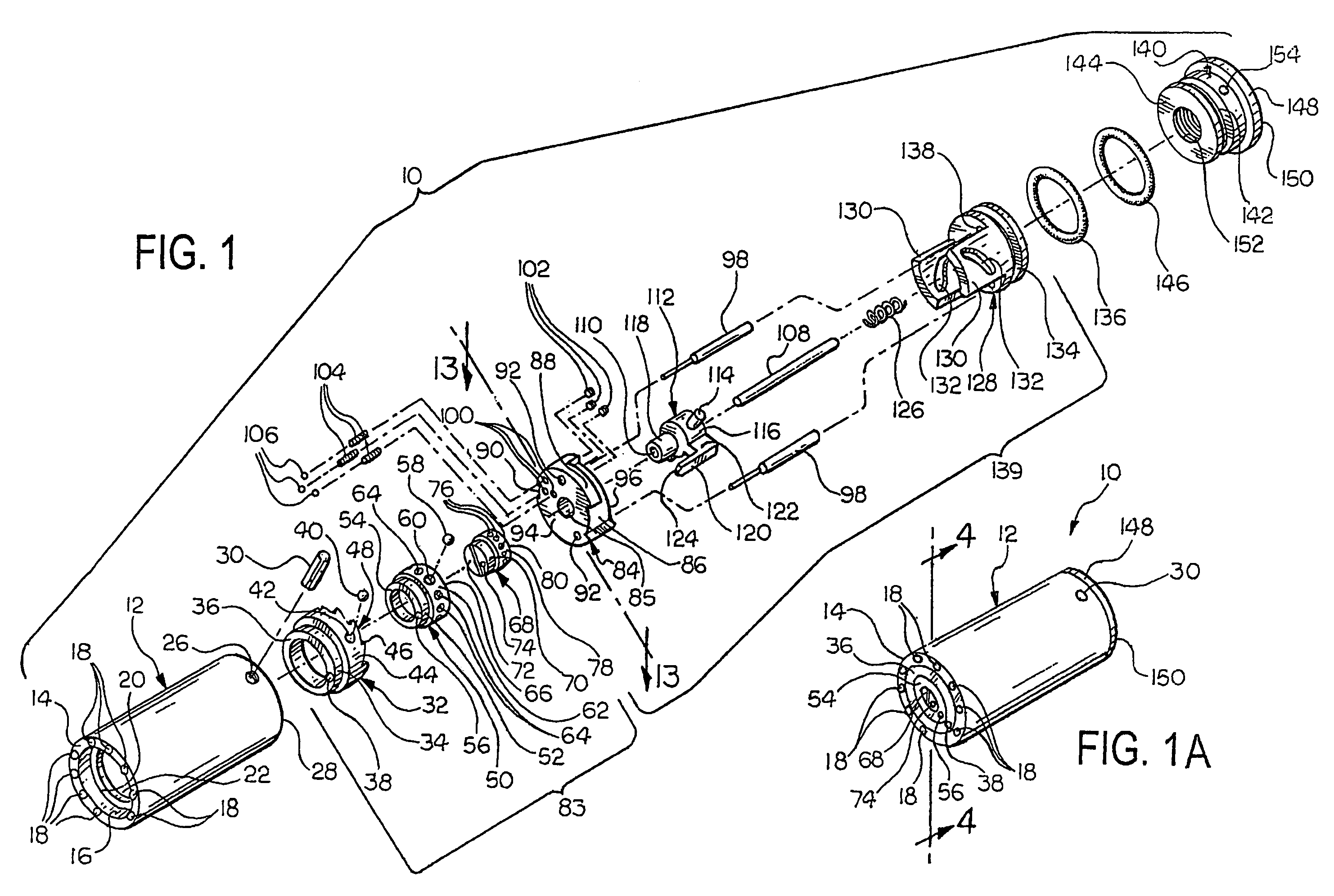 Numbering device for molded or cast parts