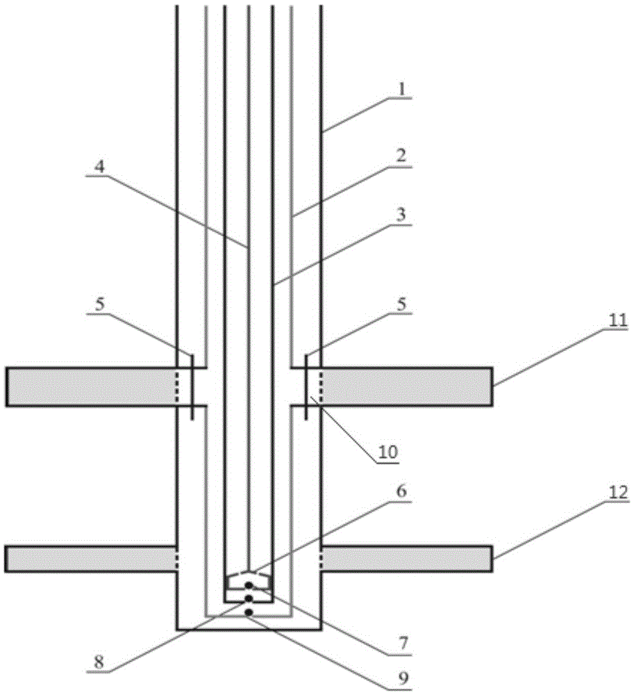 Vertical-well double-layer partial-pressure commingling method and device for coalbed methane